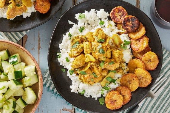 One-Pot Caribbean Chicken with Sweet Plantains and Coconut Rice