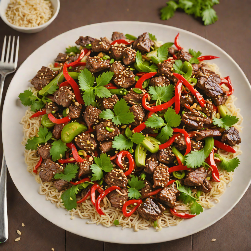 Spicy East San Jose Beef Stir-Fry with Garlic and Chilies