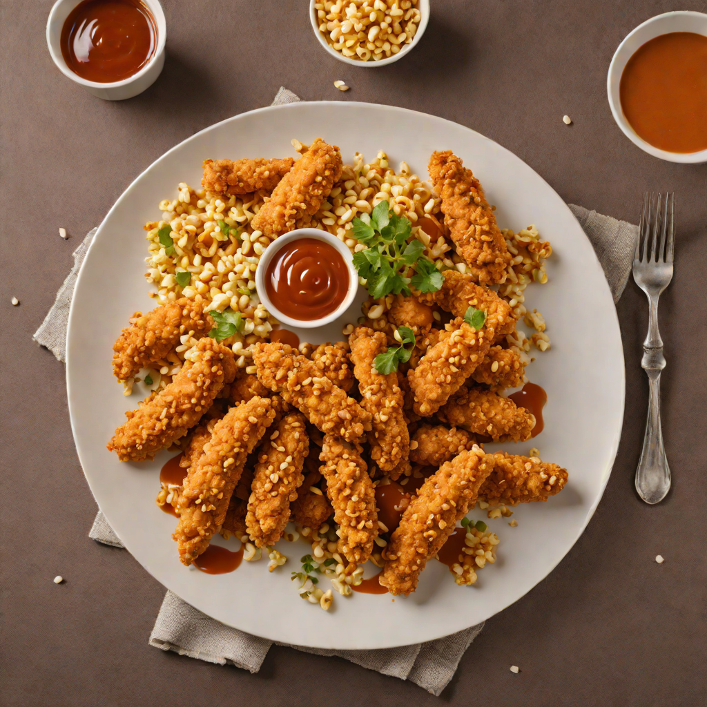 Popcorn-Crusted Chicken Tenders with Spicy Movie-Theater Sauce