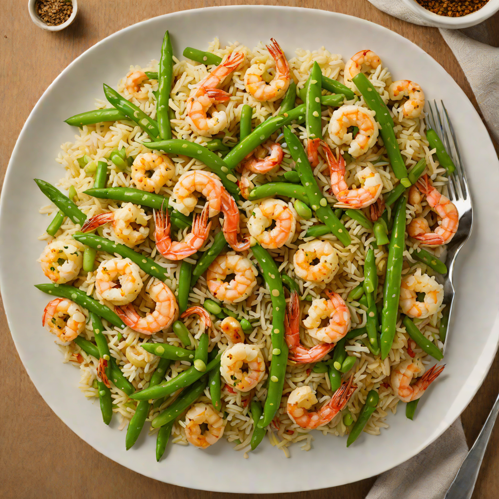 Cauliflower Rice Stir-Fry with Garlic Shrimp and Green Beans