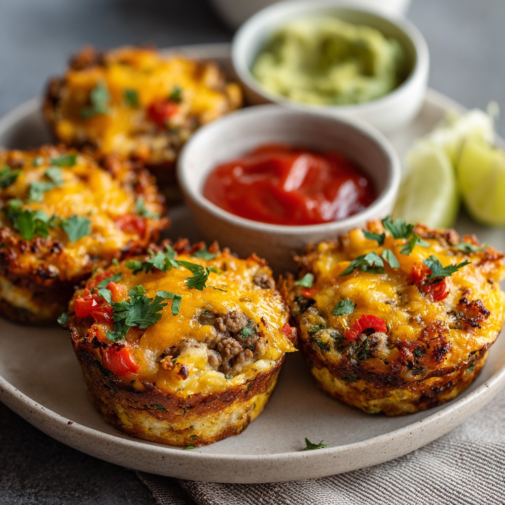 Mini Taco Muffins with Hidden Sweet Potato Puree