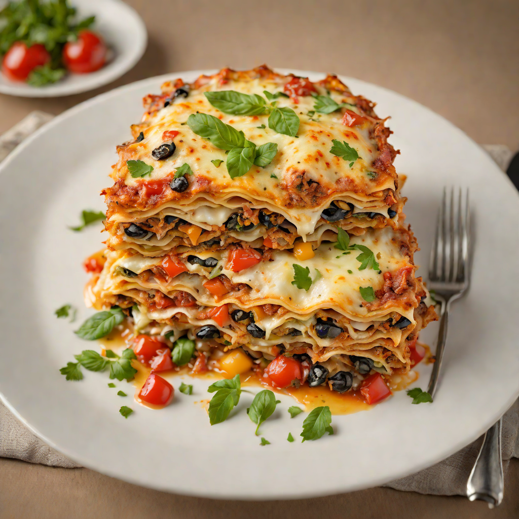 Baked Four-Layer Mediterranean Vegetable Lasagna