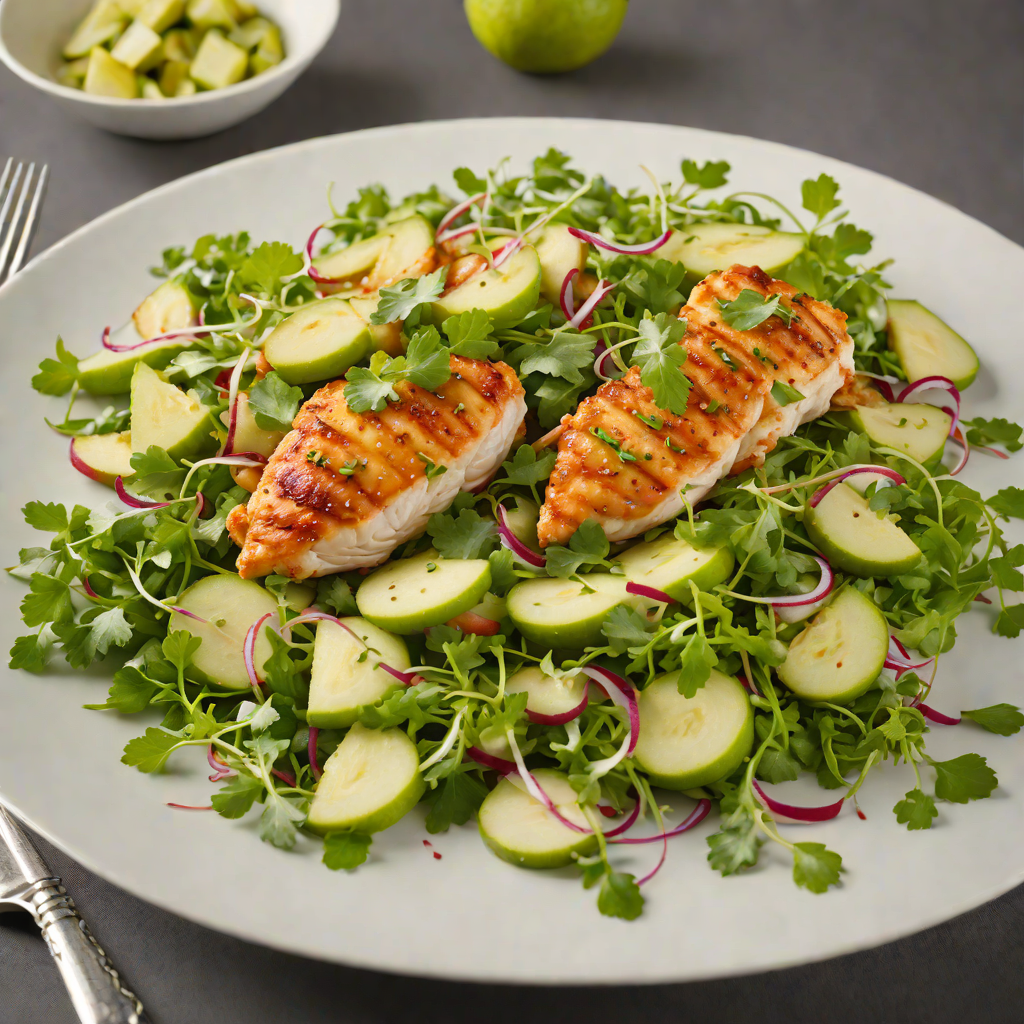 Sautéed Chicken with Tangy Green Apple and Arugula Salad
