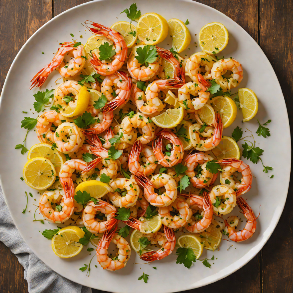 Sautéed Lemon Garlic Shrimp in Nonstick Pan
