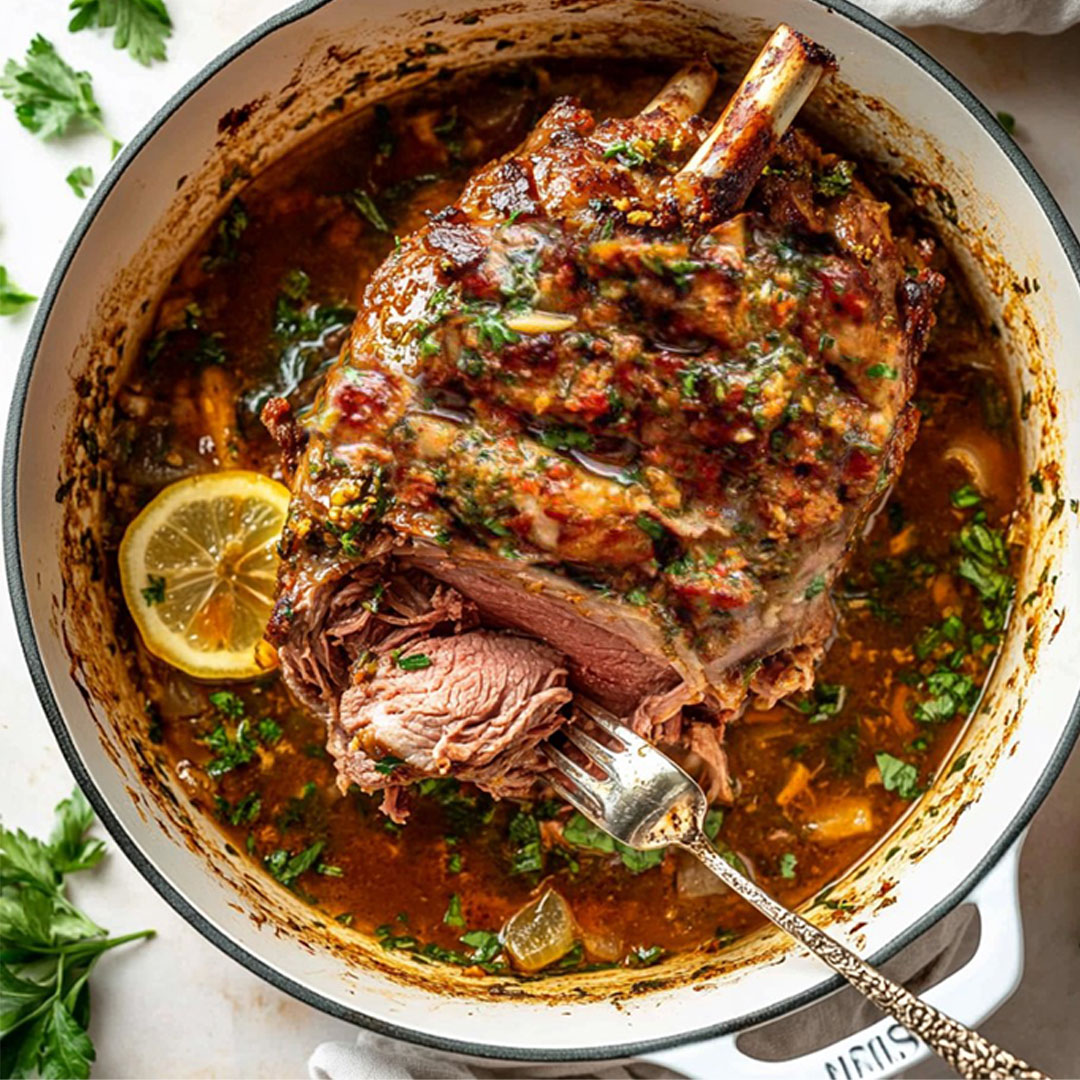 Slow-Roasted Lamb Shoulder with Wattleseed and Bush Tomato
