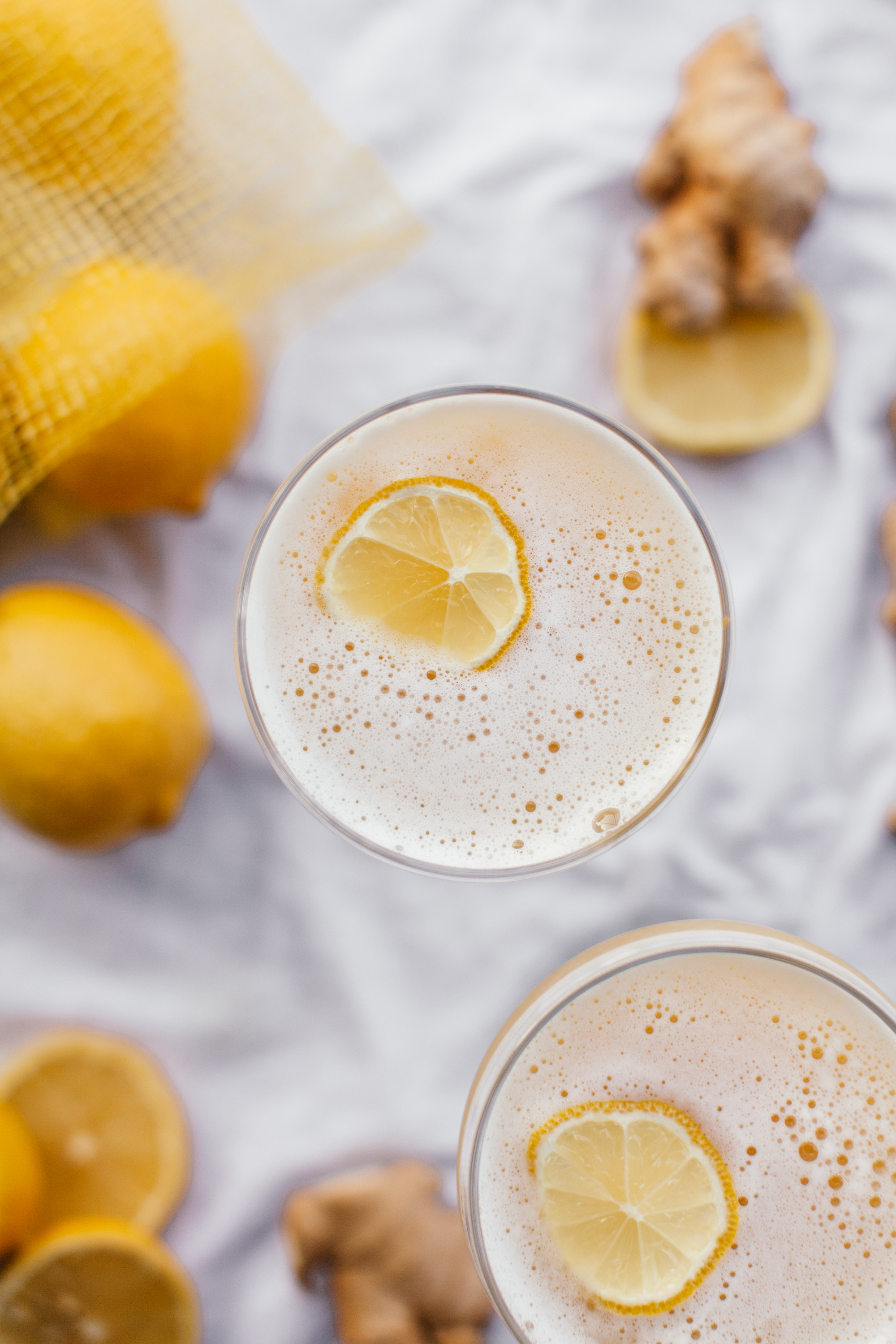 Ginger-Honey Whiskey Sour Cocktail