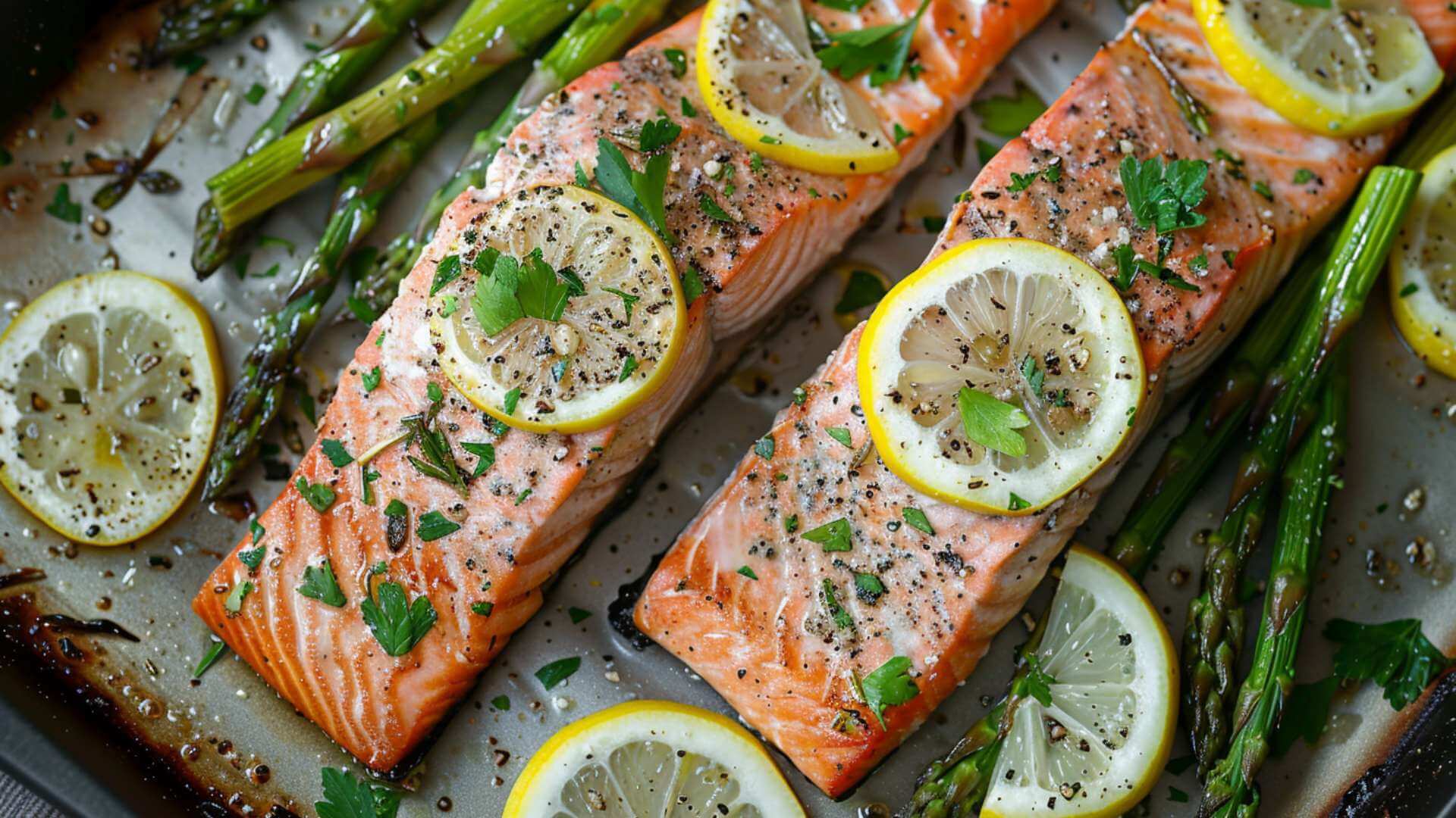 Crispy Lemon-Dill Baked Salmon with Asparagus