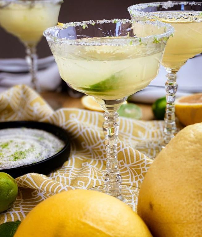 Smoked Salt Mezcal Margarita with Grapefruit