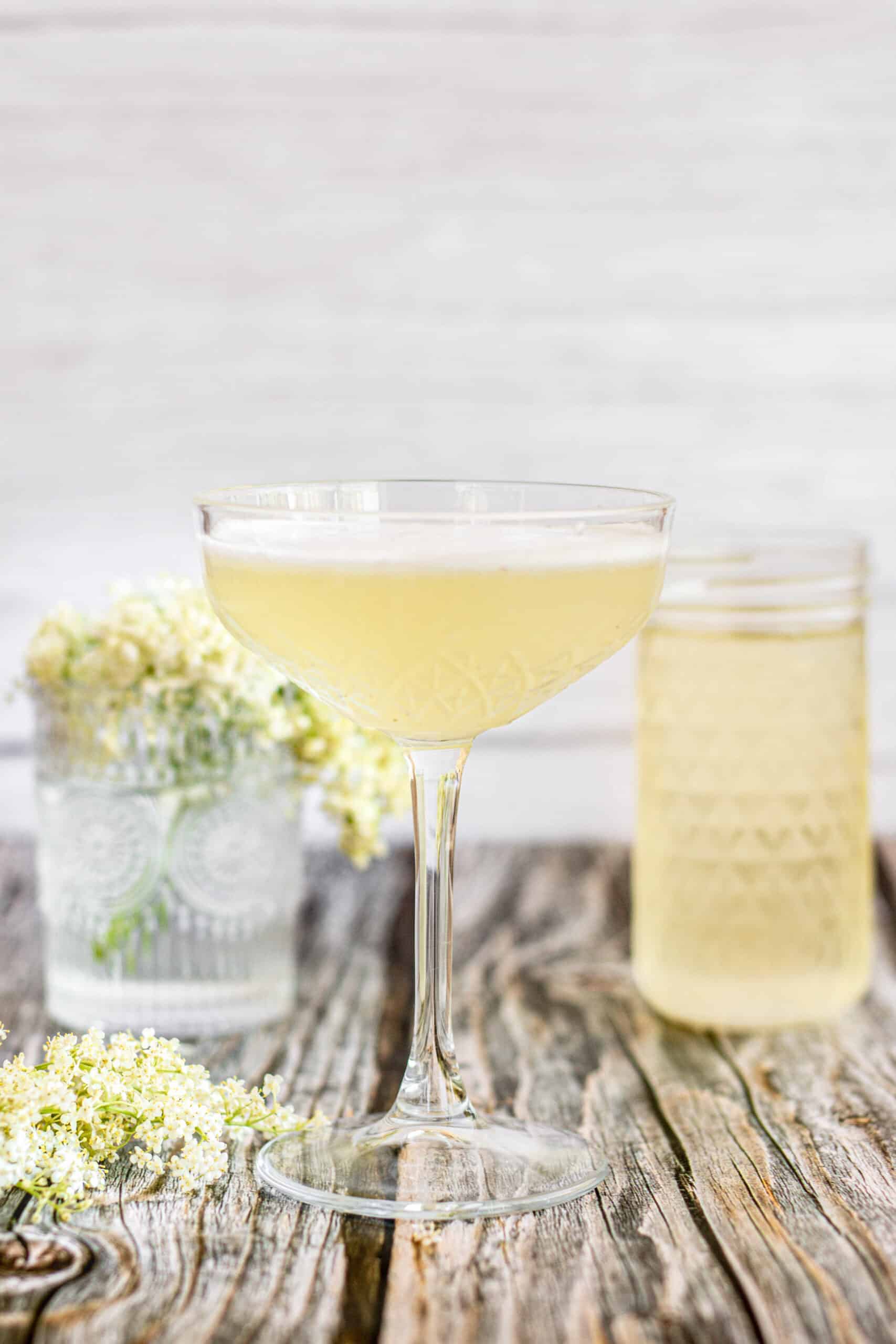 Herb-Muddled Gin Sour with Elderflower