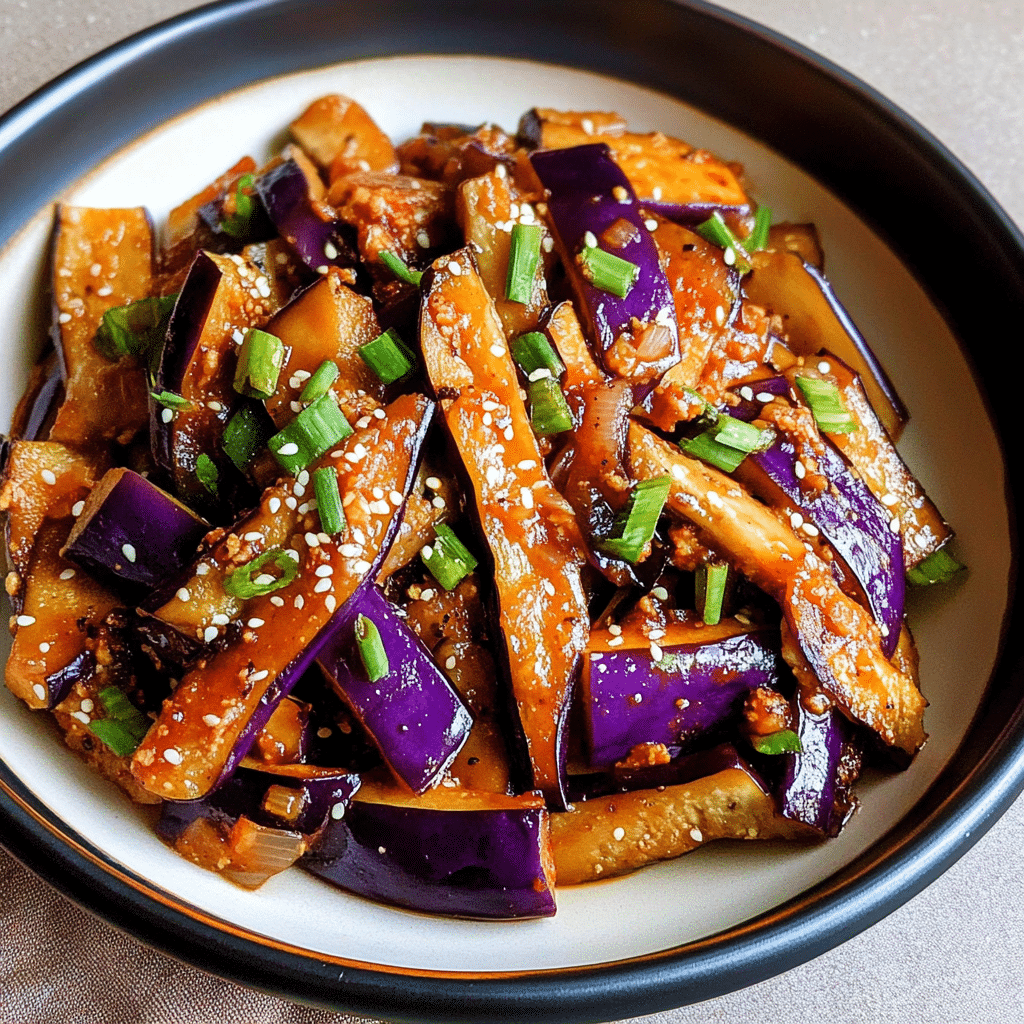 Spicy Basil Eggplant Stir-Fry with Garlic and Chilies