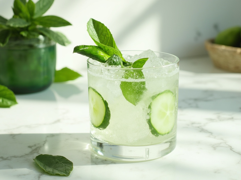 Cucumber-Basil Vodka Smash