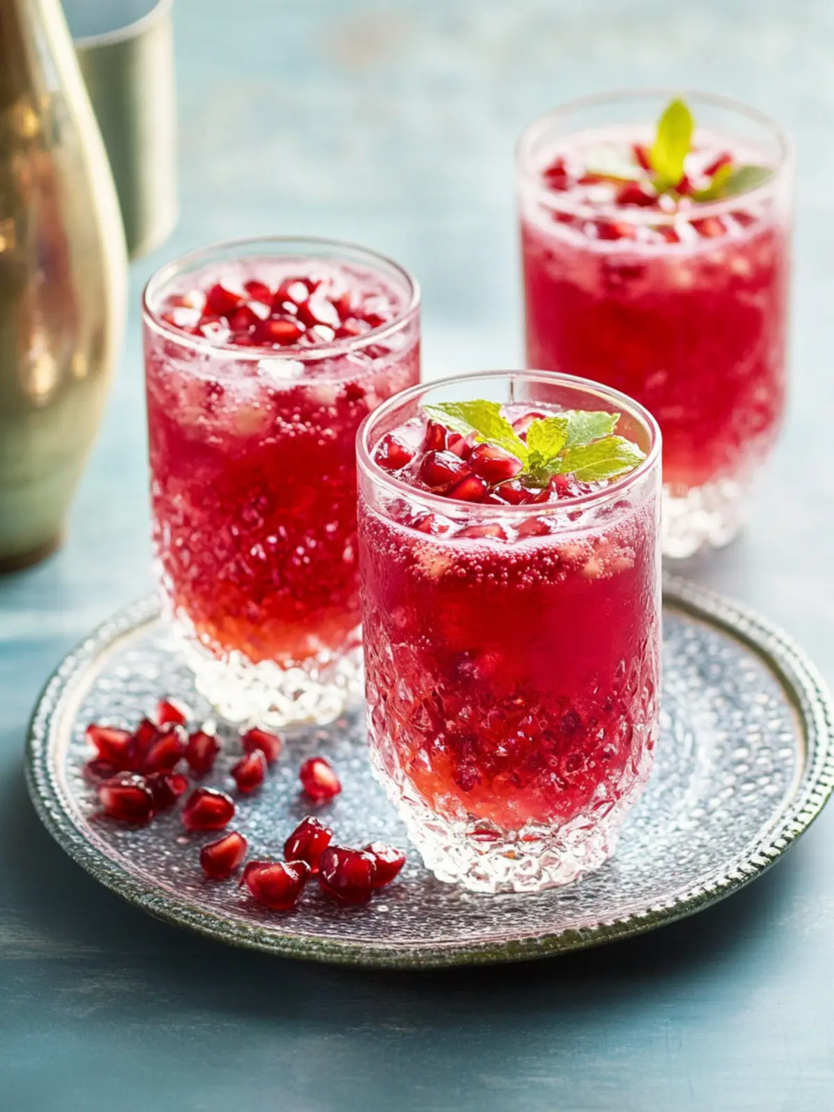 Pomegranate Basil Sparkler