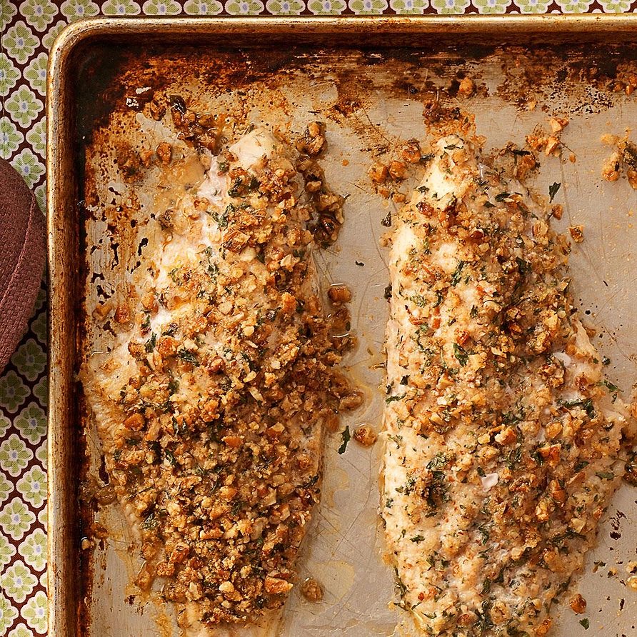 Texan Pecan-Crusted Catfish with Cajun Remoulade