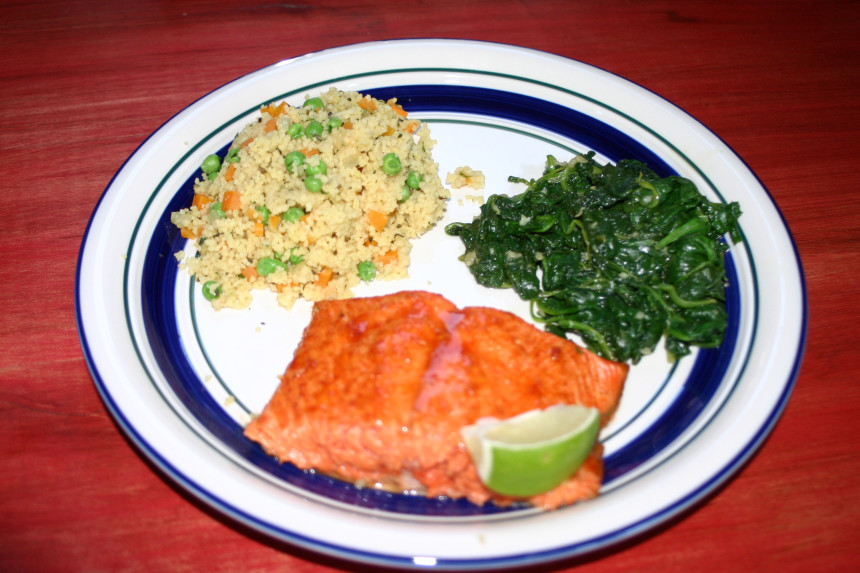 Campfire Charred Salmon with Honey-Lemon Glaze