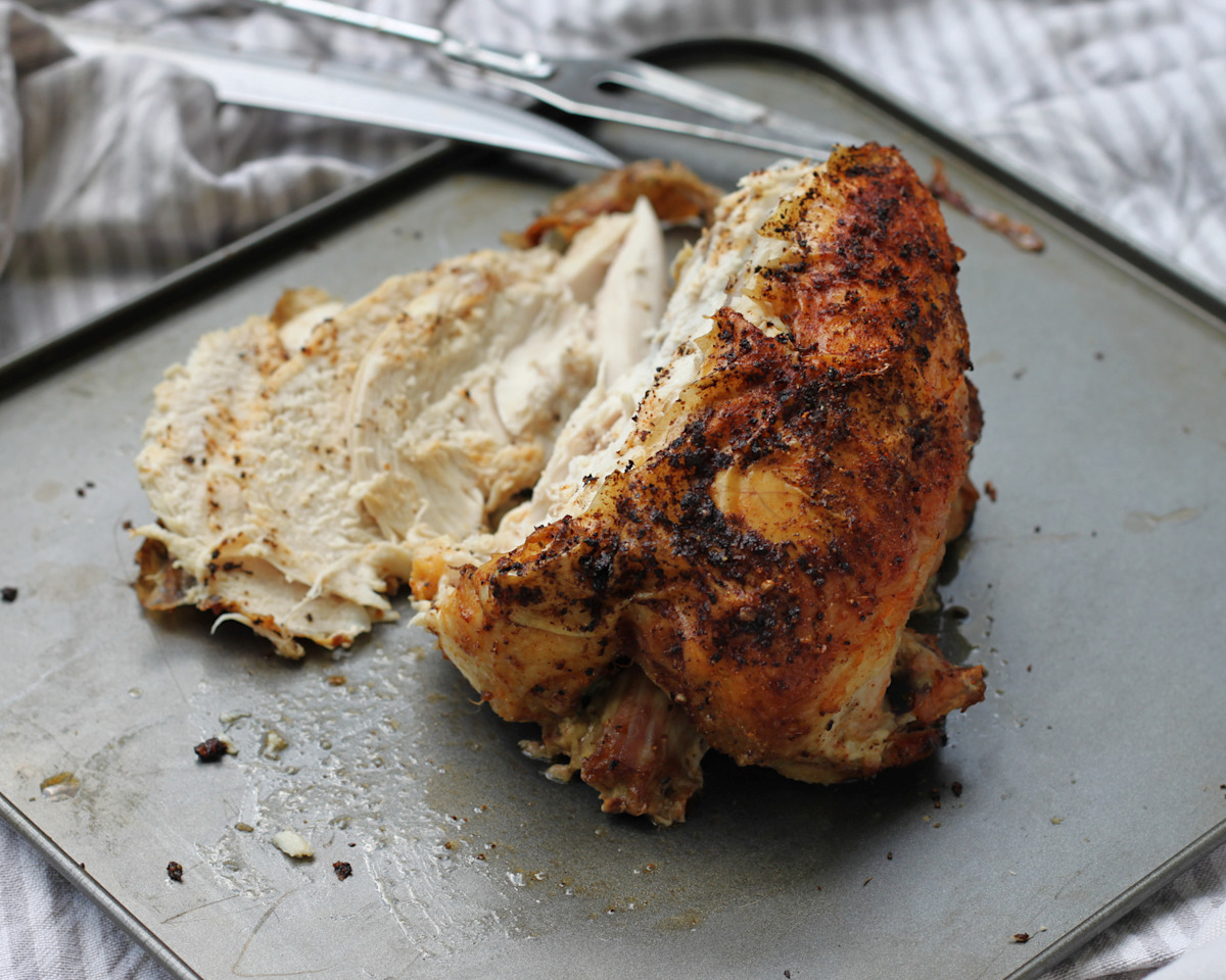 Grilled Pecan-Smoked Turkey Breast with Mesquite Glaze