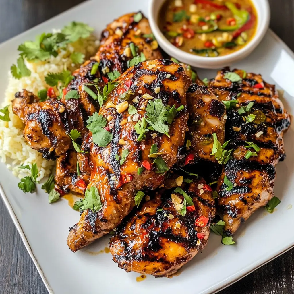 Northern Thai Grilled Chicken with Spicy Tamarind Sauce