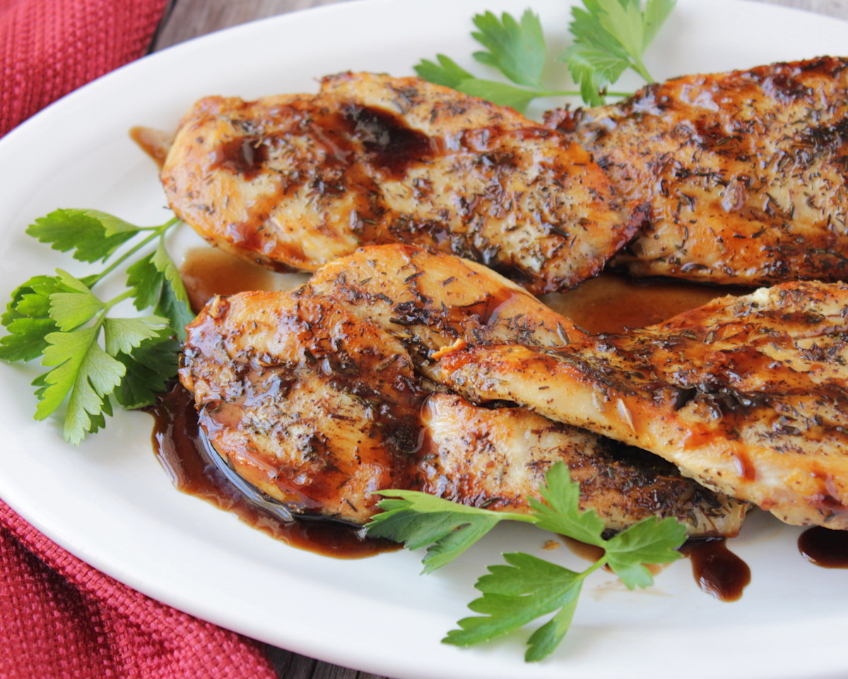 Pan-Seared Chicken Breast with Honey-Balsamic Glaze