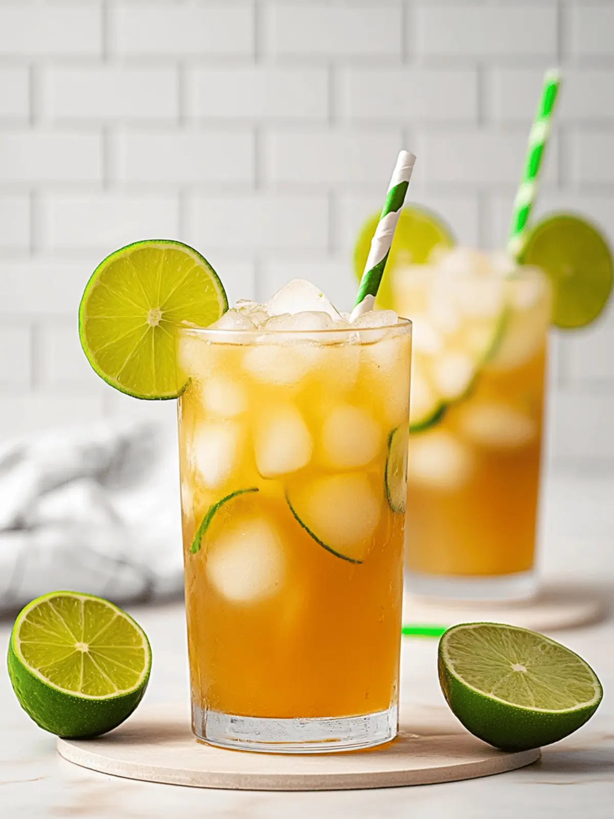 Sparkling Ginger-Lime Iced Tea