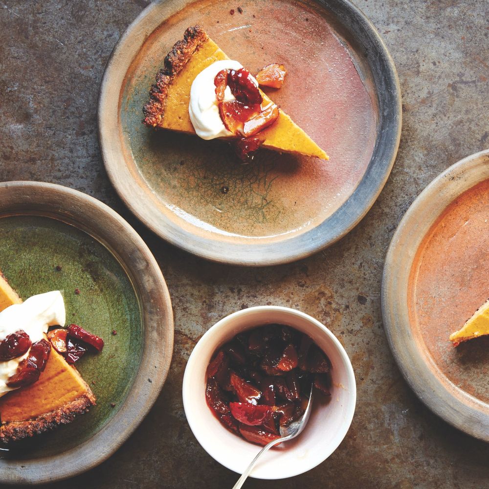 Aperol-Infused Sweet Potato Tart with Lemon Herb Crust