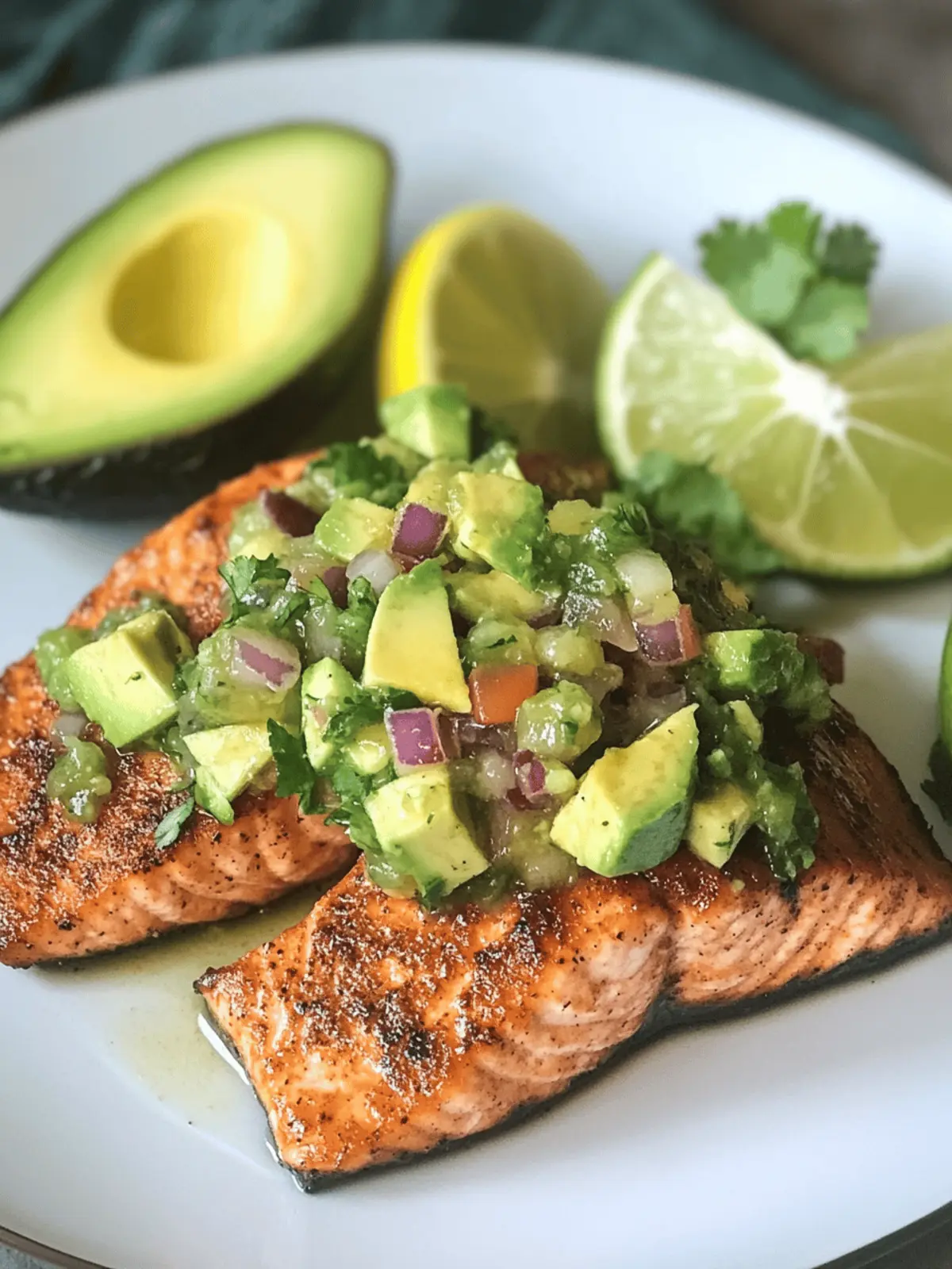 Grilled Citrus-Chile Salmon with Avocado Salsa