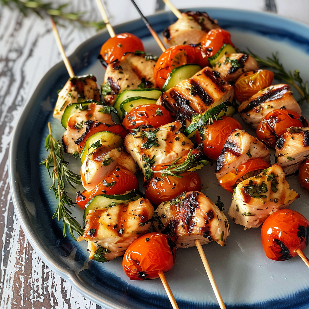 Grilled Cherry-Glazed Chicken Skewers