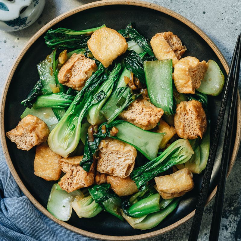 Stir-Fried Tofu with Bok Choy and Hoisin Sauce