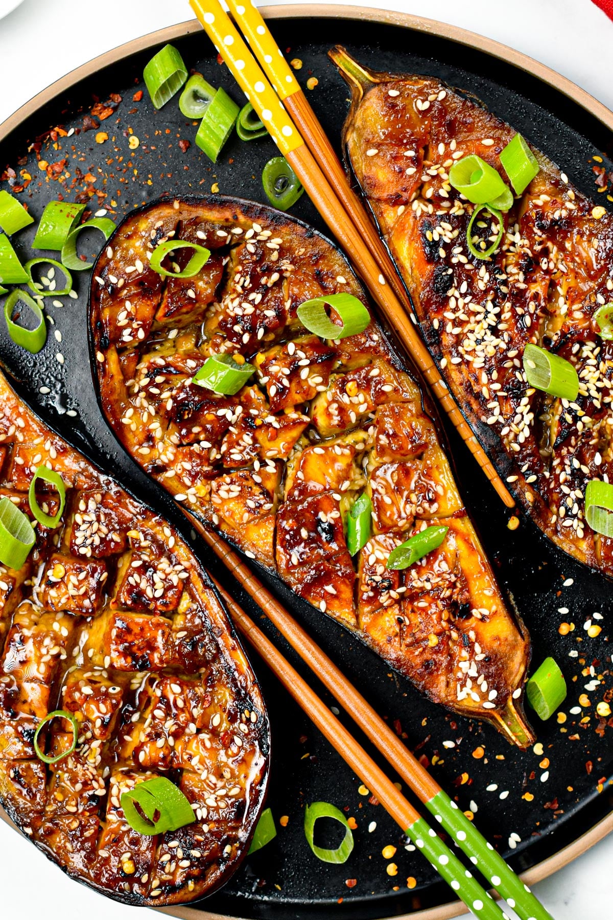 Soy-Glazed Snow Monkey-Style Grilled Miso Eggplant