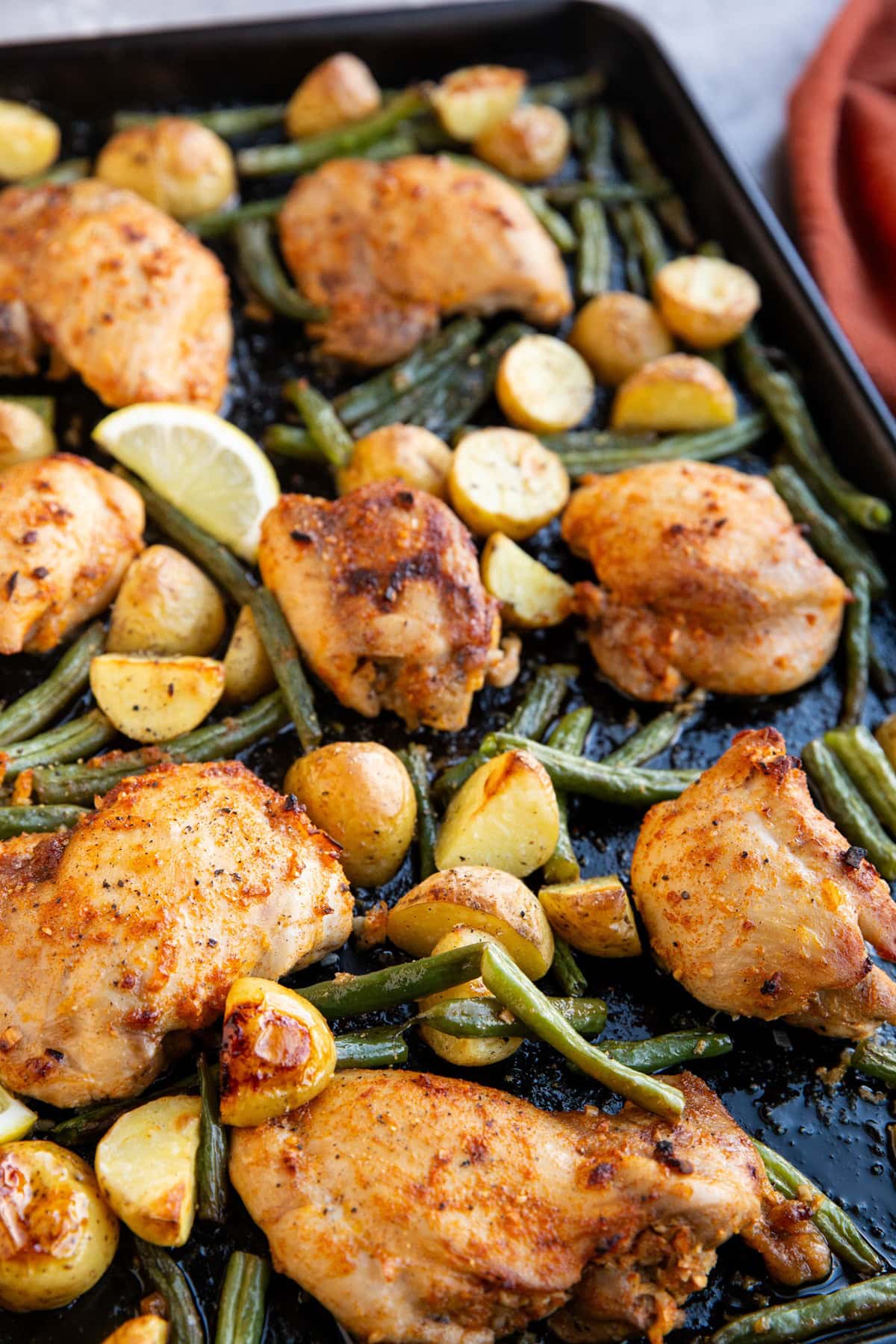 Sheet Pan Lemon-Garlic Roast Chicken with Root Vegetables