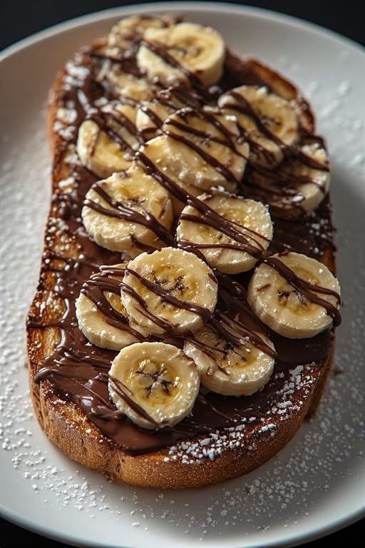 Oven-Roasted Banana and Nutella-Stuffed French Toast