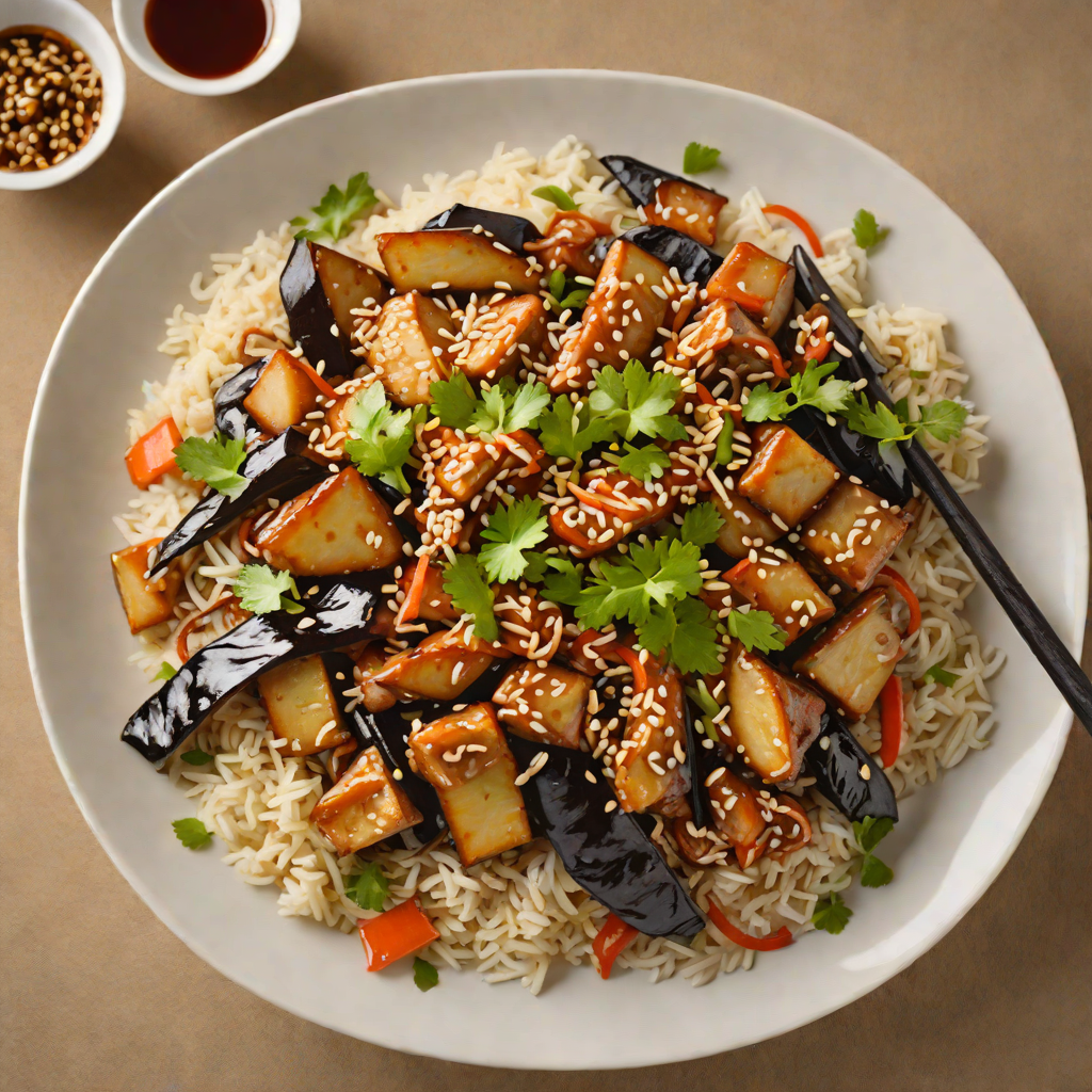 Miso-Glazed Japanese Macaque-Inspired Eggplant Donburi