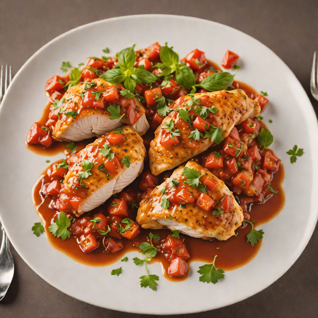 Pan-Seared Chicken with Spiced Tomato Sauce