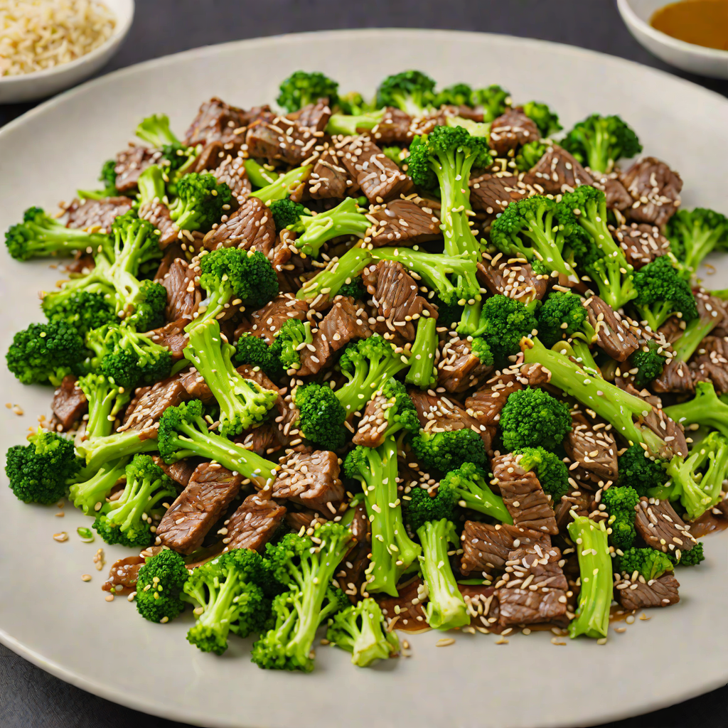 Sautéed Ginger Beef Strips with Broccoli and Sesame