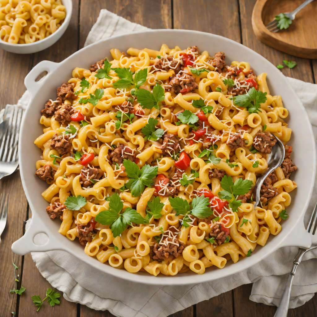 One-Pot Cheesy Beef and Macaroni Skillet
