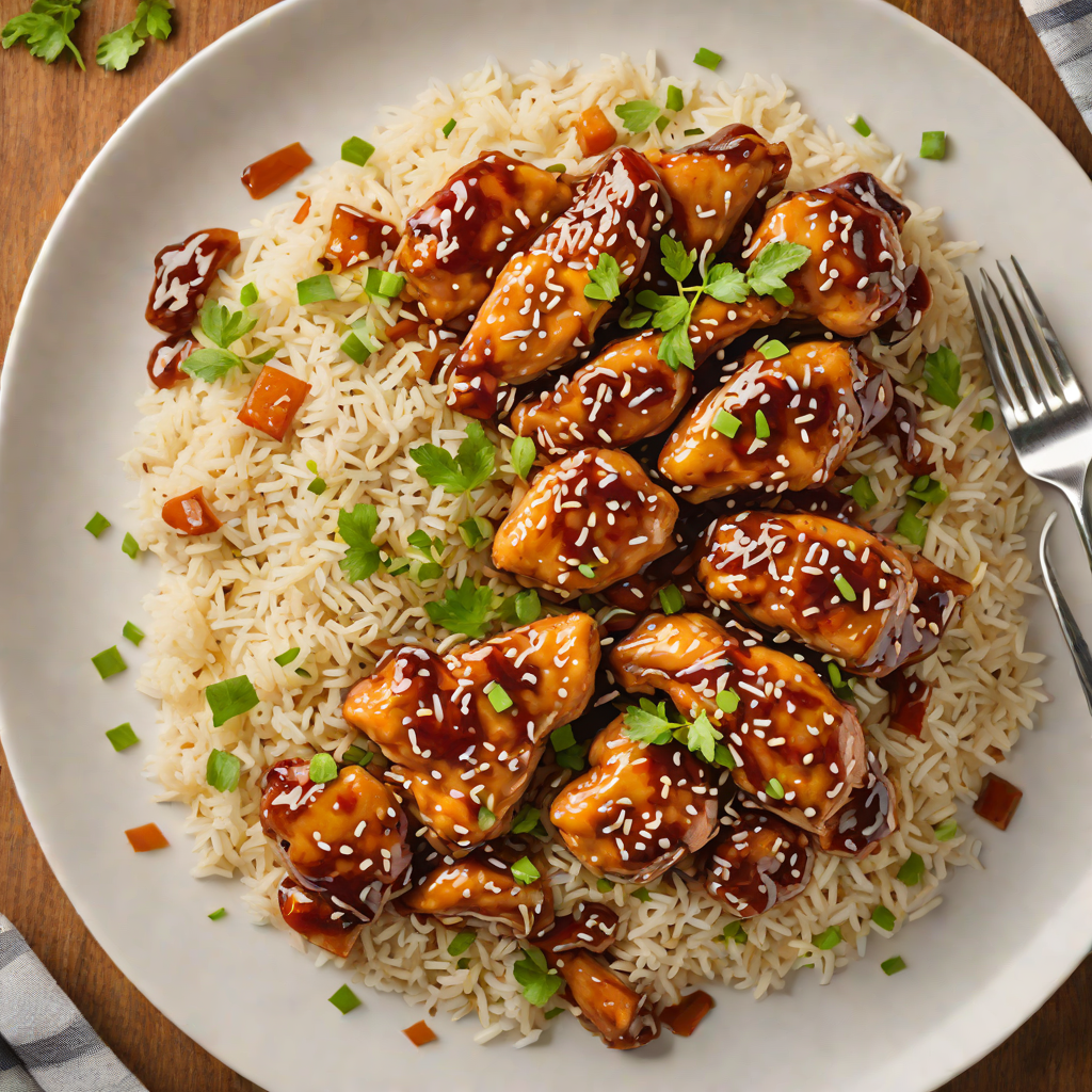 Stovetop Sweet and Sticky Teriyaki Chicken with Rice