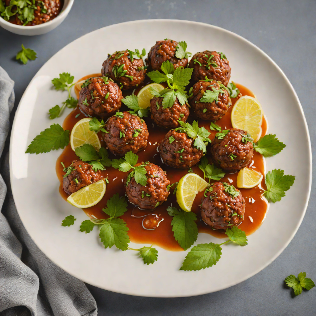 Veggie-Packed Kangaroo Meatballs with Finger Lime and Mint