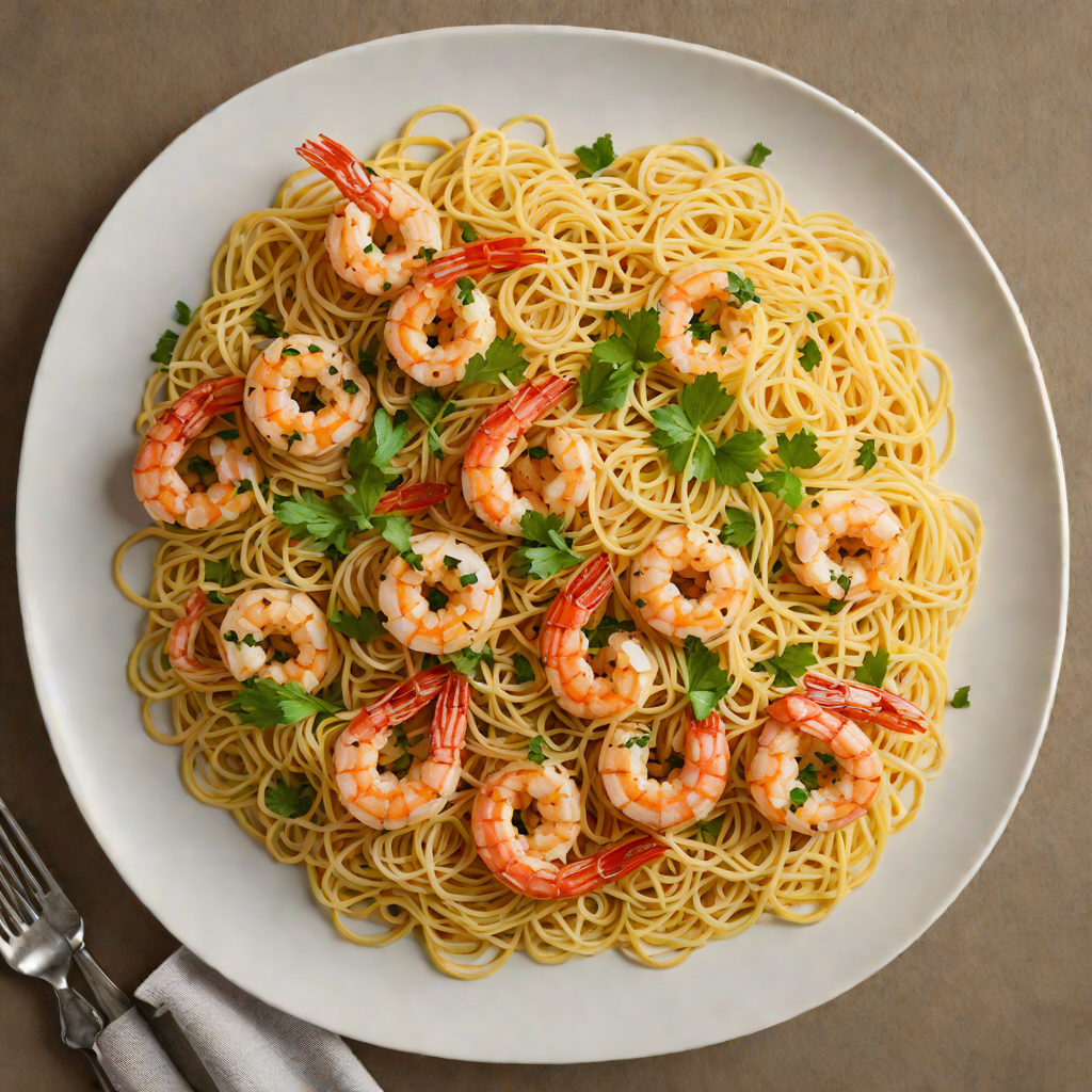 Sautéed Garlic Butter Shrimp with Angel Hair Pasta