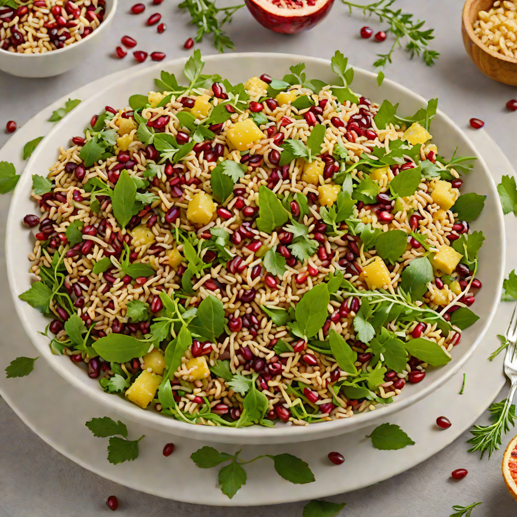 Bulghur Wheat Salad with Pomegranate and Fresh Herbs