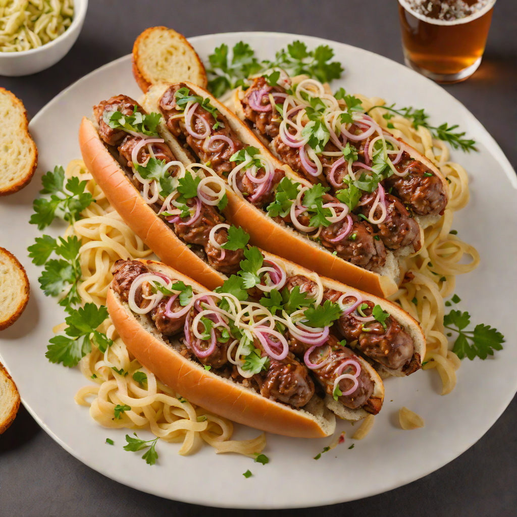Beer-Braised Bratwurst with Caramelized Onions