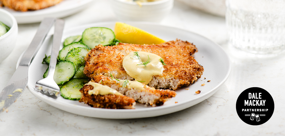Bavarian Pork Schnitzel with Crisp Cucumber Salad