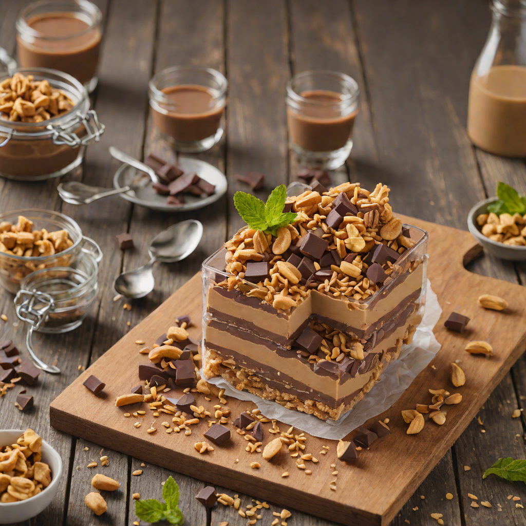 No-Bake Chocolate Peanut Butter Bar Parfait