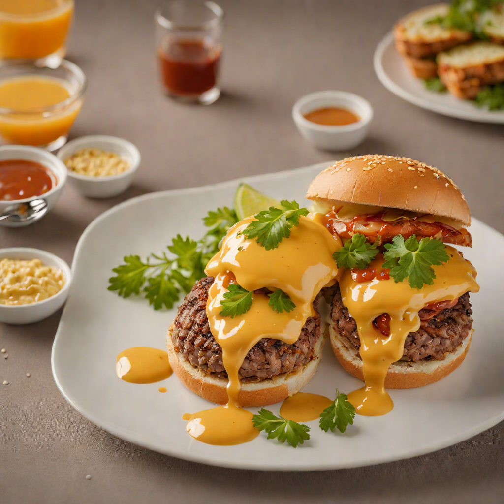 X Calota-Inspired Brazilian Burger with Melted Cheese and Spicy Sauce