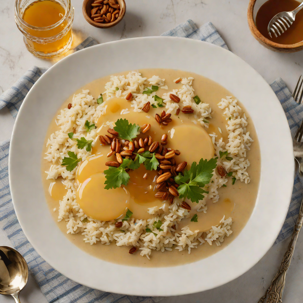 Steamed Ethiopian Atmit Breakfast Porridge with Honey and Cardamom
