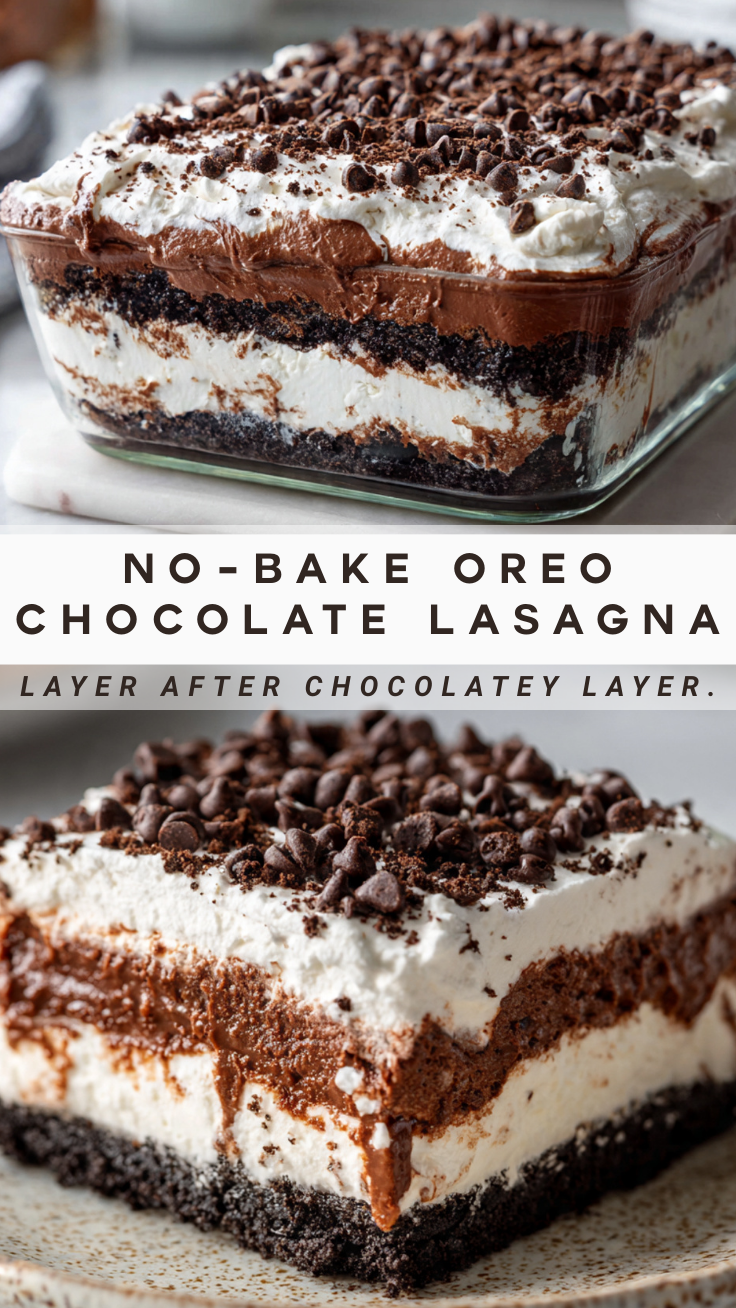 Quick No-Bake Layered Chocolate Fudge Dessert
