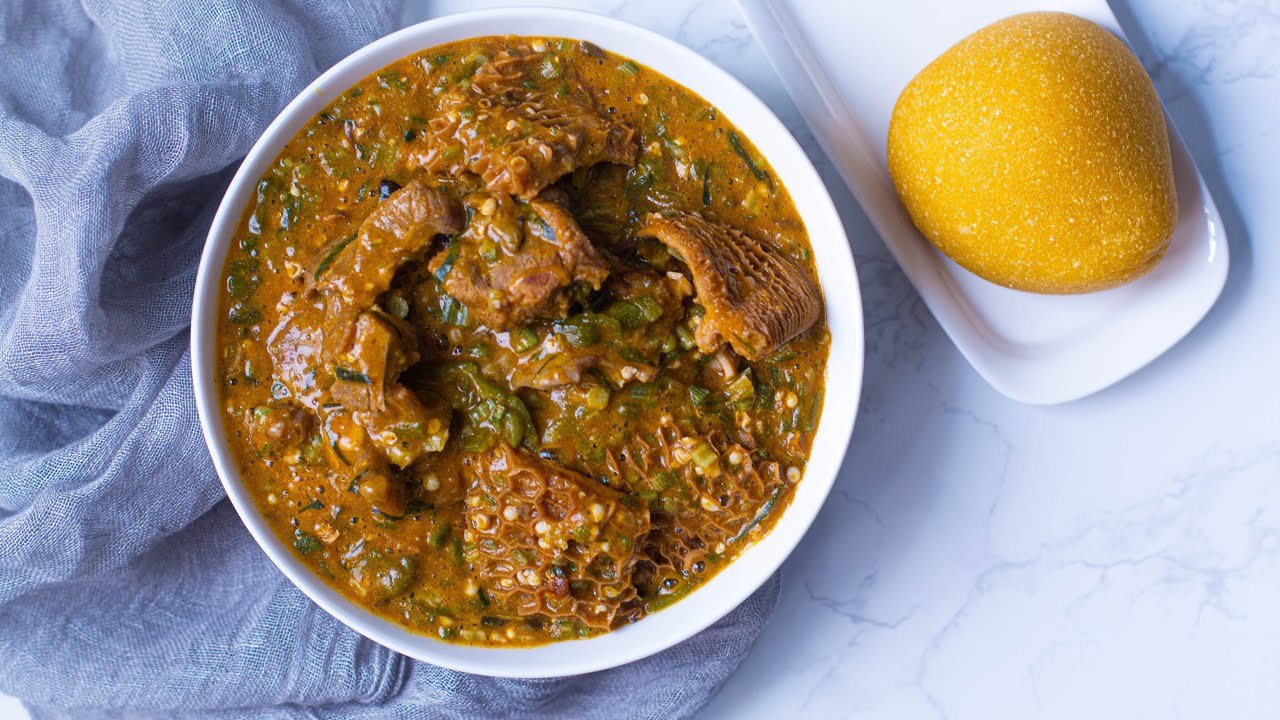 Slow-Cooked Nigerian Ogbono Soup with Tender Beef