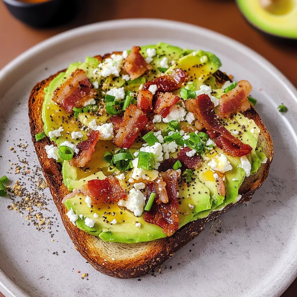 Avocado and Bacon Aussie Breakfast Toast