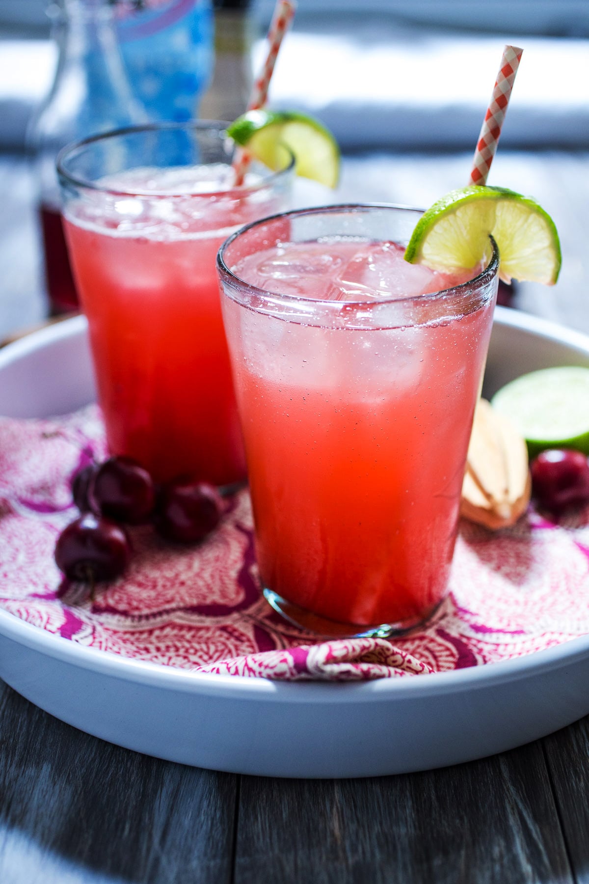 Gin and Grenadine Cherry Lime Ricky