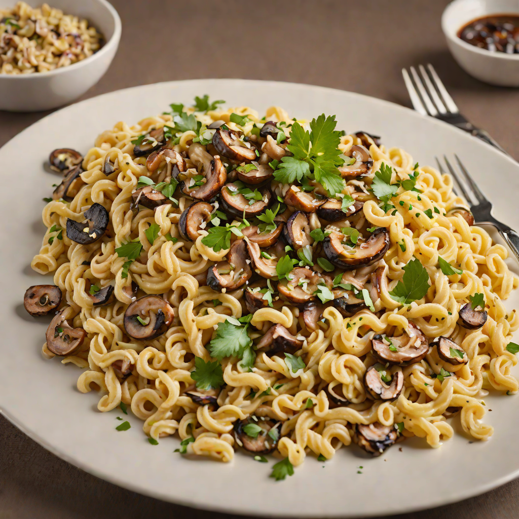 Spätzle with Mushroom and Onion Gravy