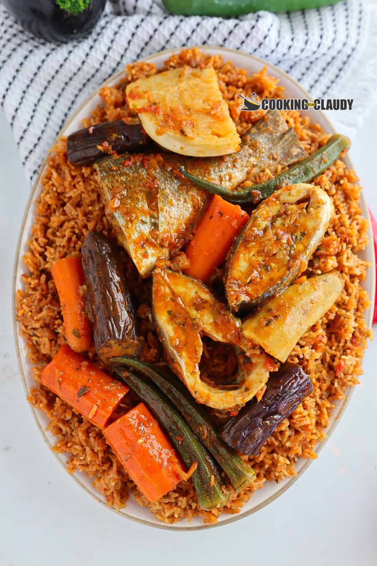Thieboudienne-Style Senegalese Jollof Rice with Fish