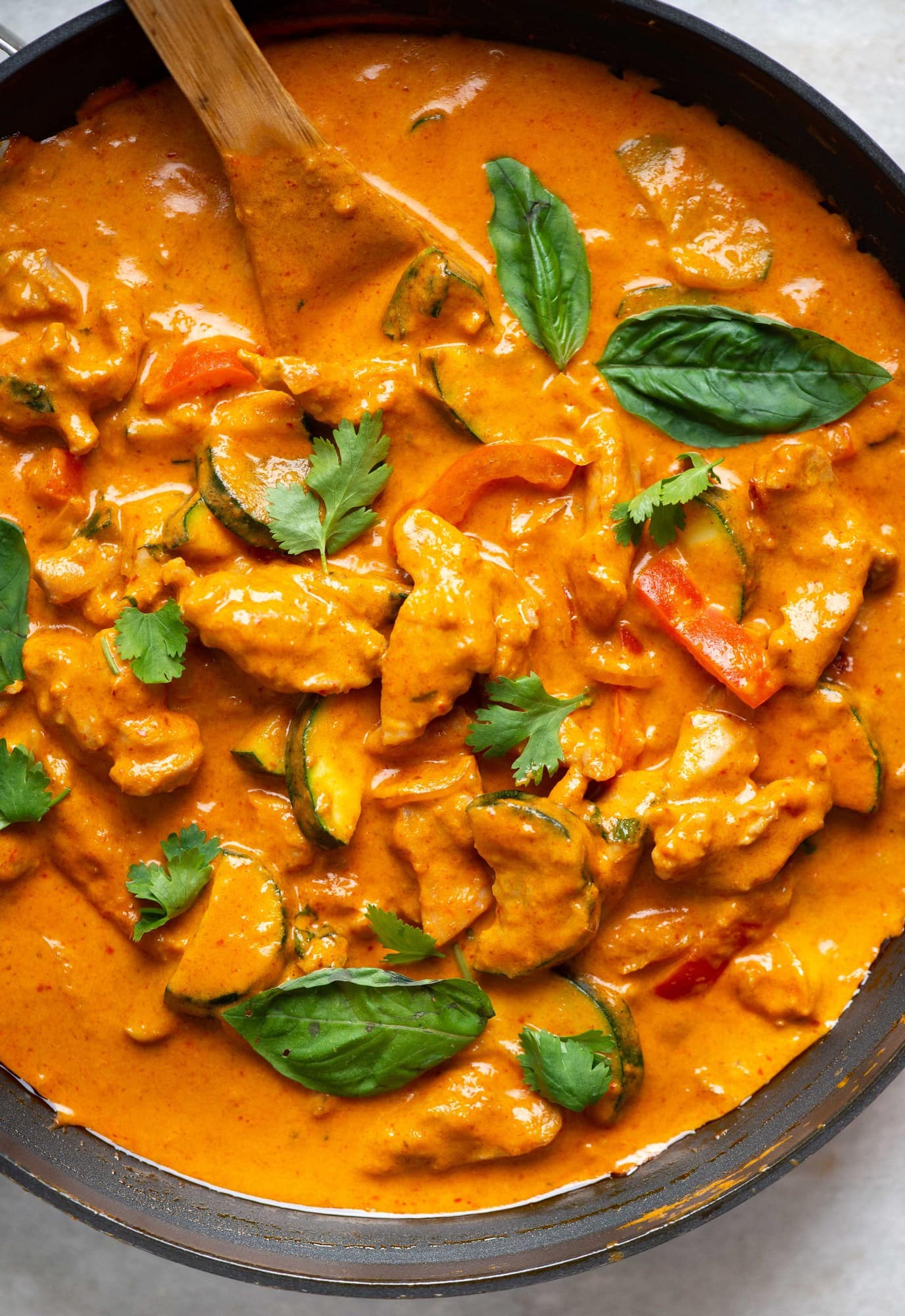 Pan-Seared Chicken with Spicy Red Curry Coconut Sauce