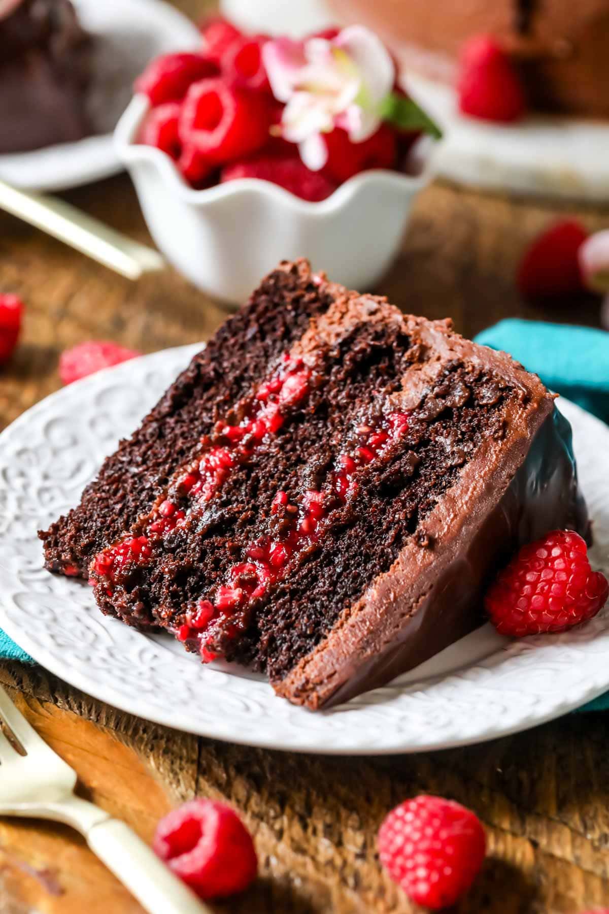 Pan-Fried Chocolate Fudge Cakes with Raspberry Sauce